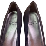 Stuart Weitzman Women’s Black Satin Rhinestoned Glotallulah Pumps Size 8N
