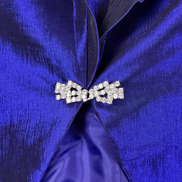 Nicolette Womens Blue Suit Set Includes Blazer & Pencil Skirt Size 12