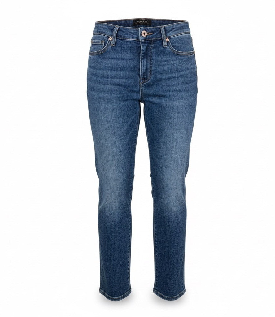 Talbots Womens Blue Straight Leg Five-Pocket Petite Jeans Size 4P