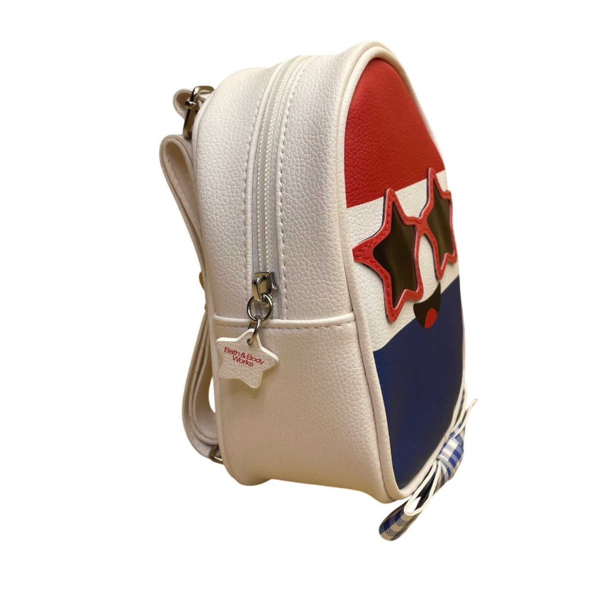 Bath & Body Works Kids Red White Blue Star Sunglasses Bow Tie Mini Backpack