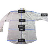 G  Armani Mens White Dress Shirt Cotton Button-Down Size 15 32/33