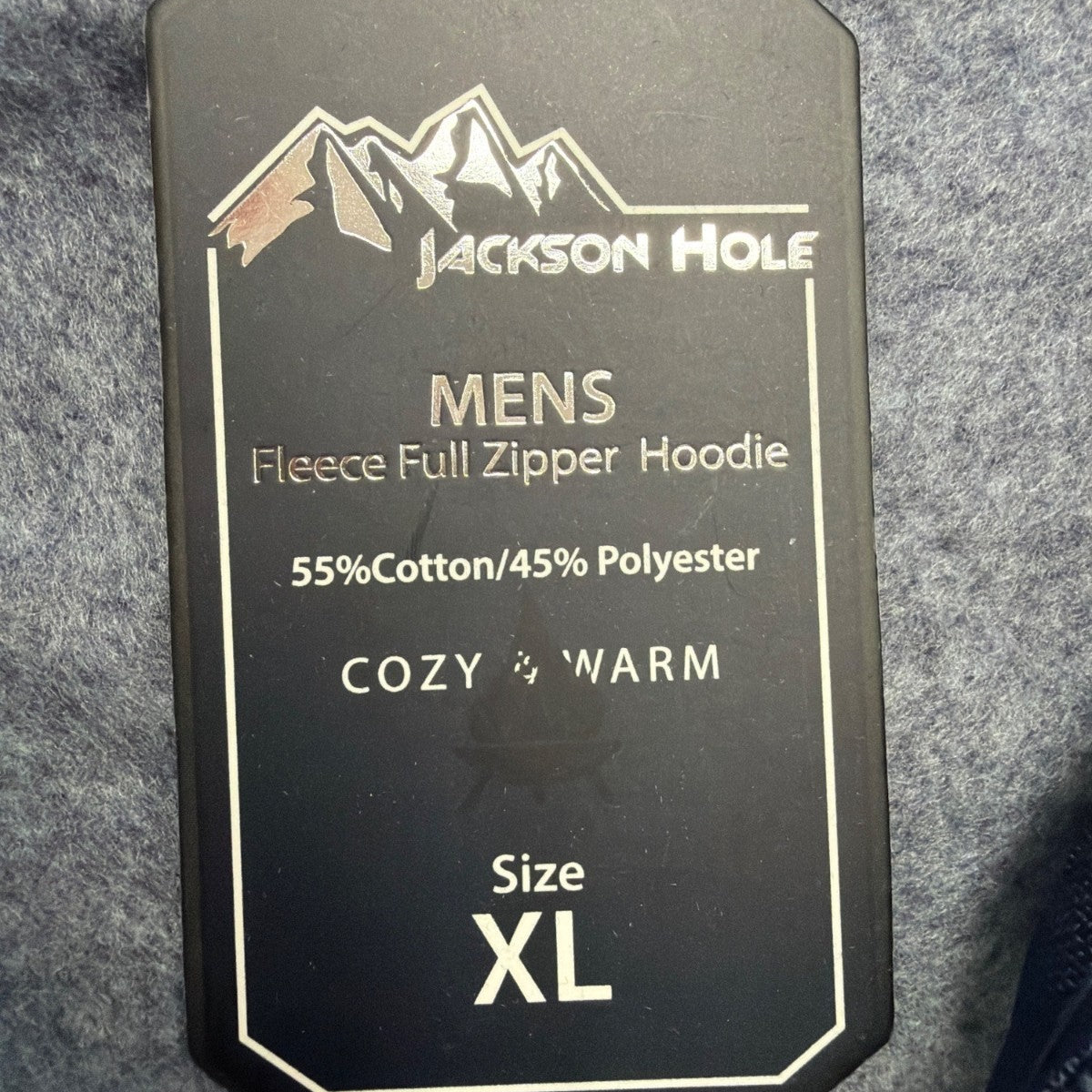 Jackson Hole Mens Navy Blue Zip-Up Hoodie Sweatshirt Workwear Sz XL