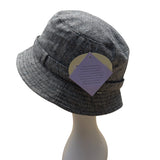 Womens Herringbone Bucket Hat With UPF 50+ Sun Protection