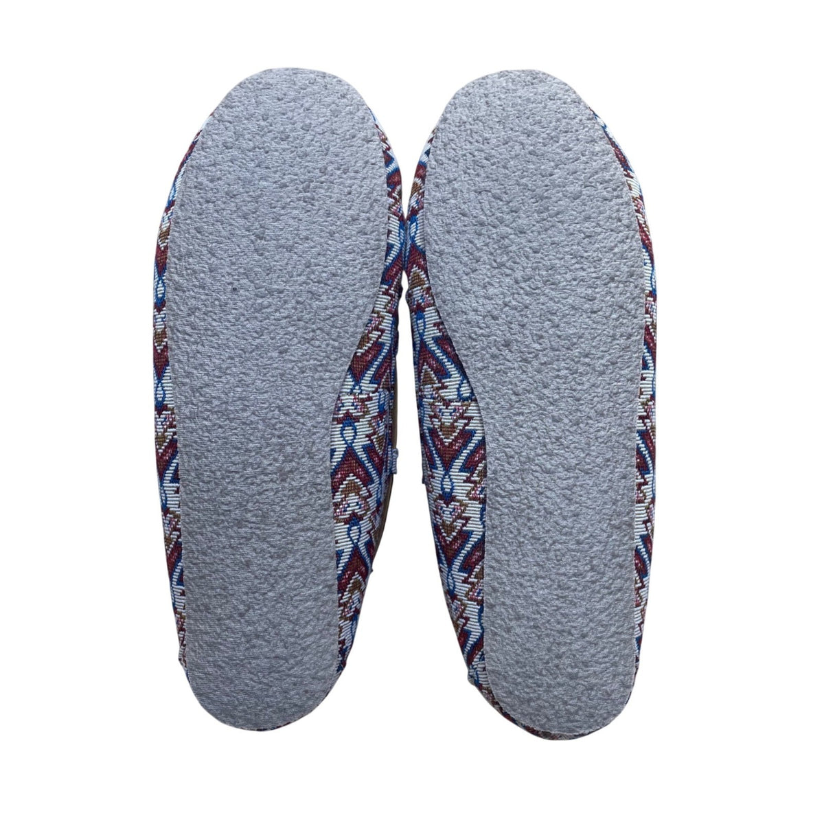 Minnetonka Women’s Multicolor Tribal Pattern Faux Fur Moccasin Slippers Size 10M
