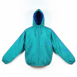 Vintage 90s Adidas Mens Teal Hooded Windbreaker Jacket Retro Sports  Sz M