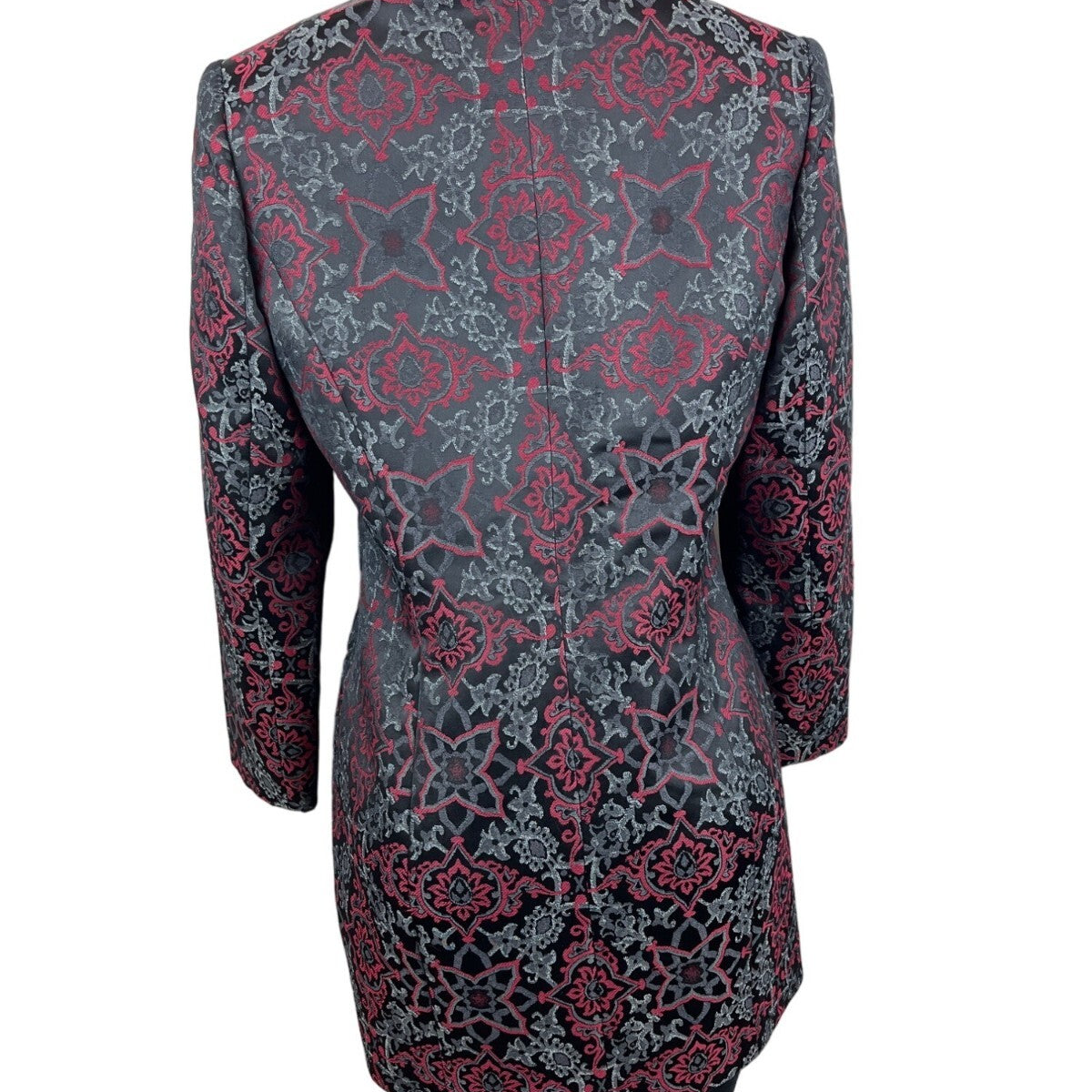 Classiques Entier Women's Black and Burgundy Floral Blazer Size 8 (EUR 38)