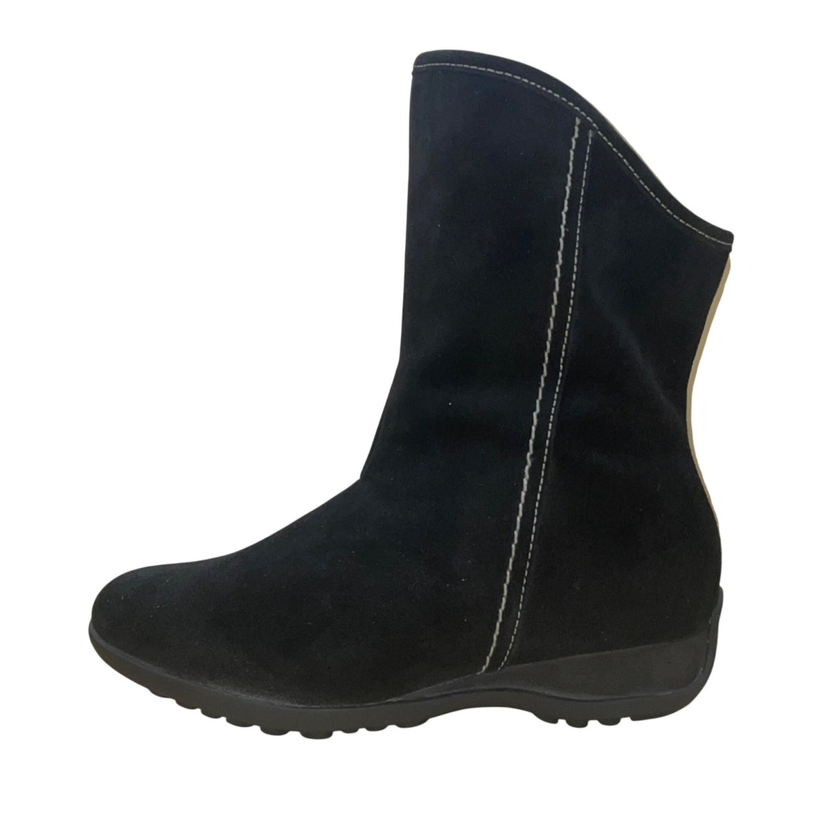 Sporto Women’s Black Suede Waterproof Aquastop Mid-Calf Winter Ella Boots Sz 7M