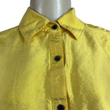 Neiman Marcus Exclusive Yellow Blouse Long Sleeve Button-Up Style