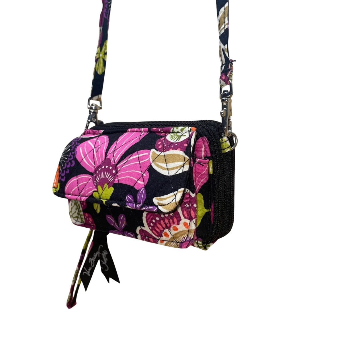 Vera Bradley Women’s Multicolor Floral Adjustable Strap Crossbody Bag Wallet