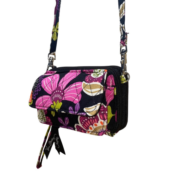 Vera Bradley Women’s Multicolor Floral Adjustable Strap Crossbody Bag Wallet
