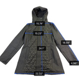 Marc New York Womens Green Hooded Quilted Jacket Lightweight Warm Size M