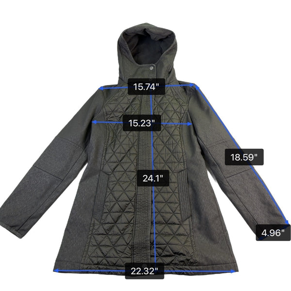 Marc New York Womens Green Hooded Quilted Jacket Lightweight Warm Size M