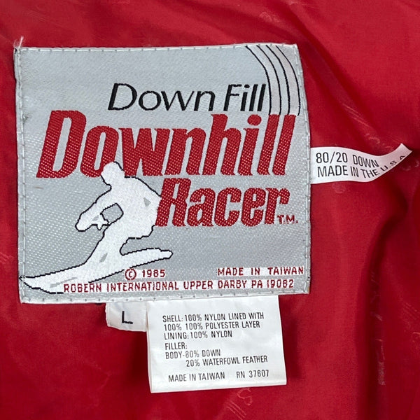 Downhill Racer Mens Colorblock Ski Jacket Black Red White Winter Coat Size L