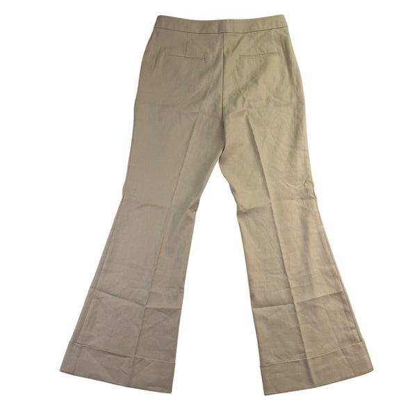 Ann Taylor Womens Beige Linen Blend Flare Dress Pants Size 10P