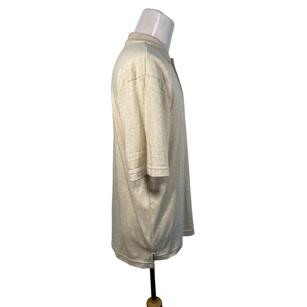 John Ashford Men's Beige Polo Shirt Sz M