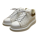 Alexander McQueen Women’s White & Gold Leather Platform Sneaker Size 7US