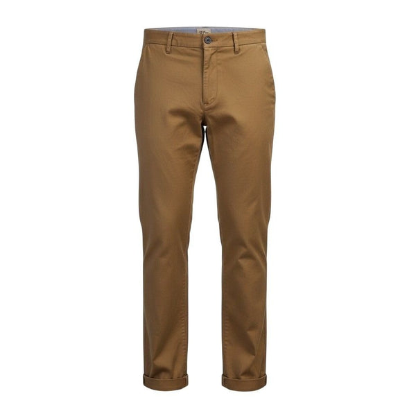 J.Crew Womens Tan Cotton-Blend Chino Pants Slim Straight-Leg Style Size 26