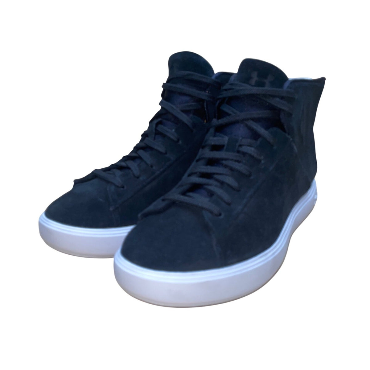 Under Armour Men’s Black Suede White Sole UA Capeside High-Top Sneakers Size 9