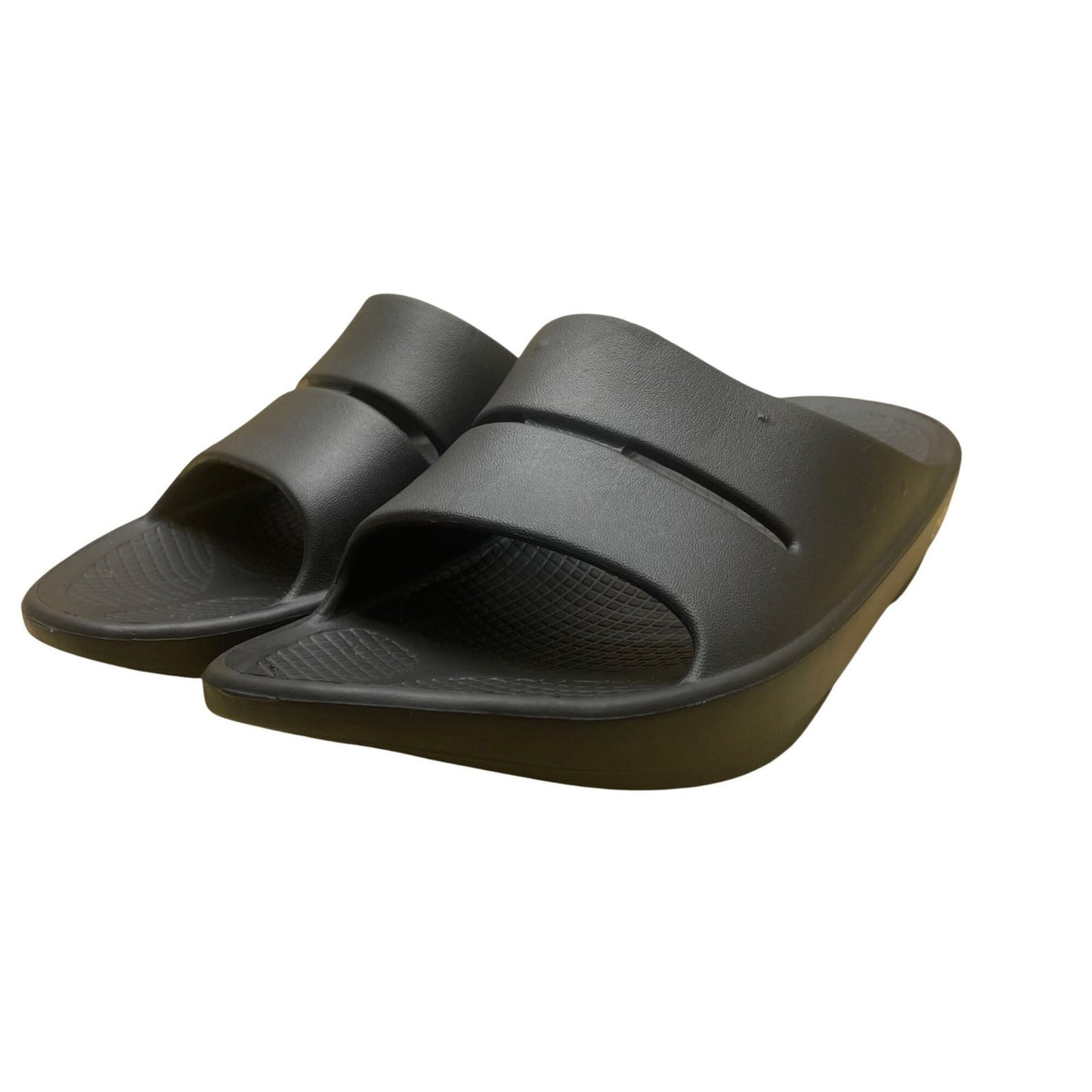 OOFOS Men’s Black Foam Lightweight Recovery Slide Sandals Size  M8/W10