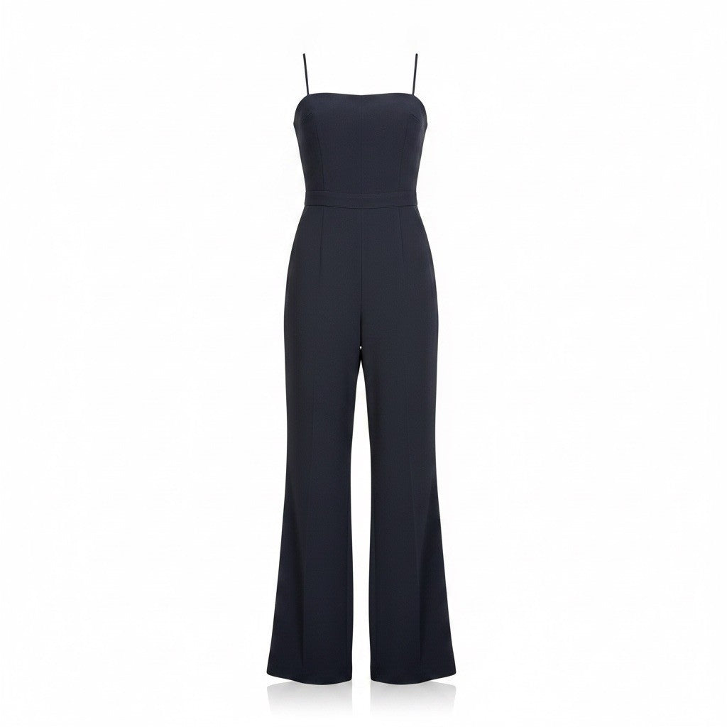 Banana Republic Womens Black Jumpsuit Spaghetti Straps Formal Wide-Leg Size 10