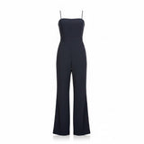 Banana Republic Womens Black Jumpsuit Spaghetti Straps Formal Wide-Leg Size 10