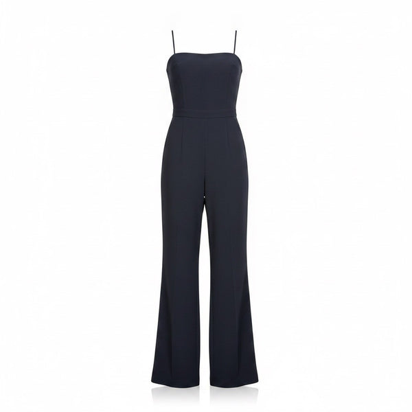Banana Republic Womens Black Jumpsuit Spaghetti Straps Formal Wide-Leg Size 10