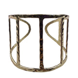 Gold Tone Womens Metal Cuff Bracelet Open Design Hammered Texture