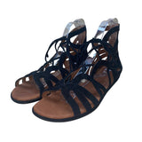 Gentle Souls Women’s Black & Brown Suede Break My Heart Gladiator Sandals 10M