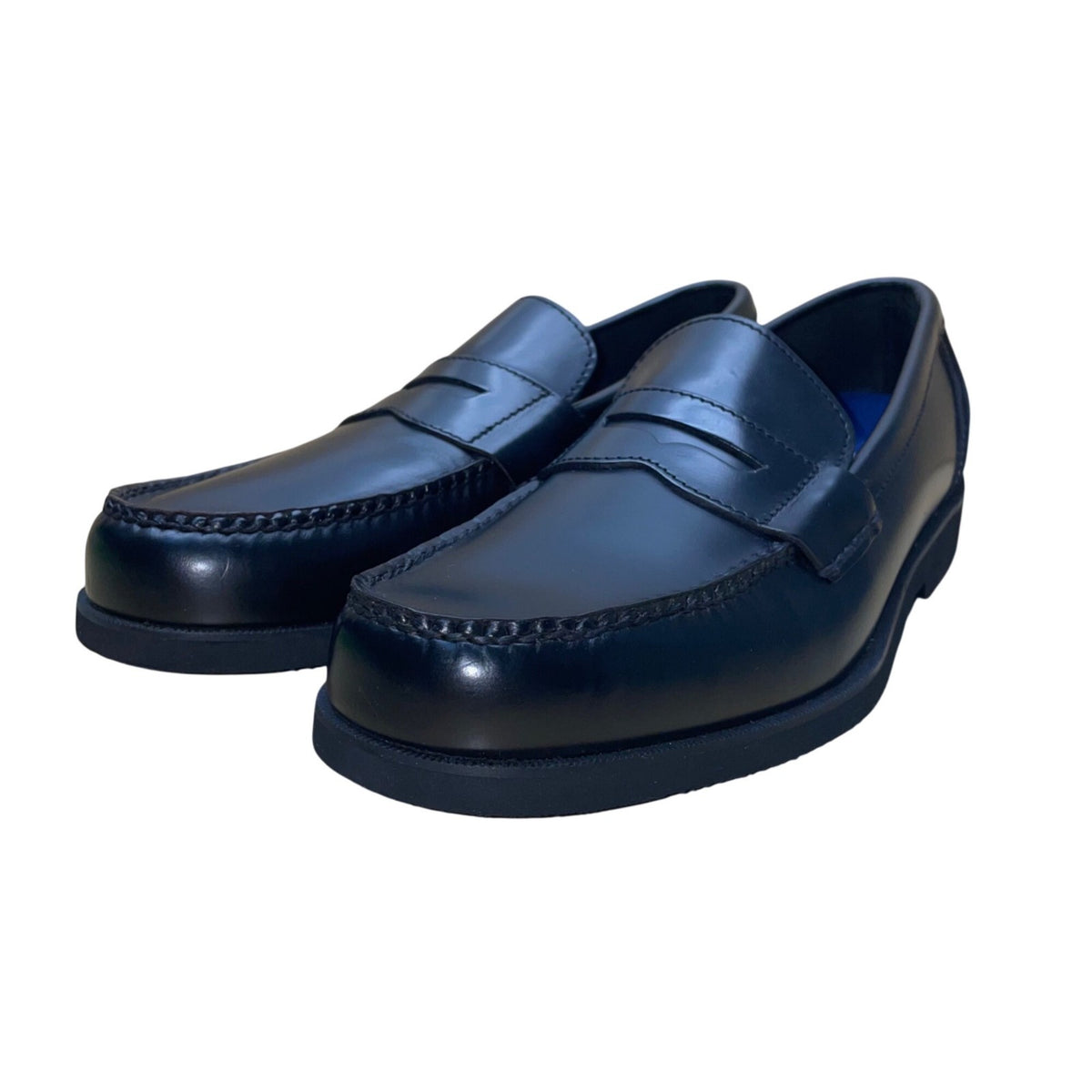 Capital By Rockport Men’s Black Leather Slip-On Endowment Penny Loafers Sz 11.5M