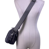 IHKWIP Unisex Black Nylon Adjustable Strap Convertible Crossbody Bag
