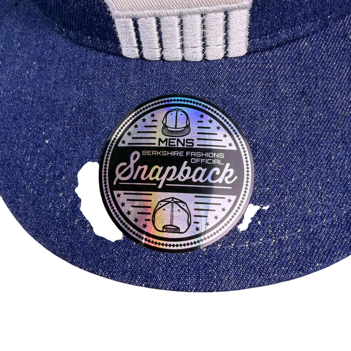 Marvel Mens Blue Cotton Punisher Snapback Hat Adjustable Denim Skull Accents