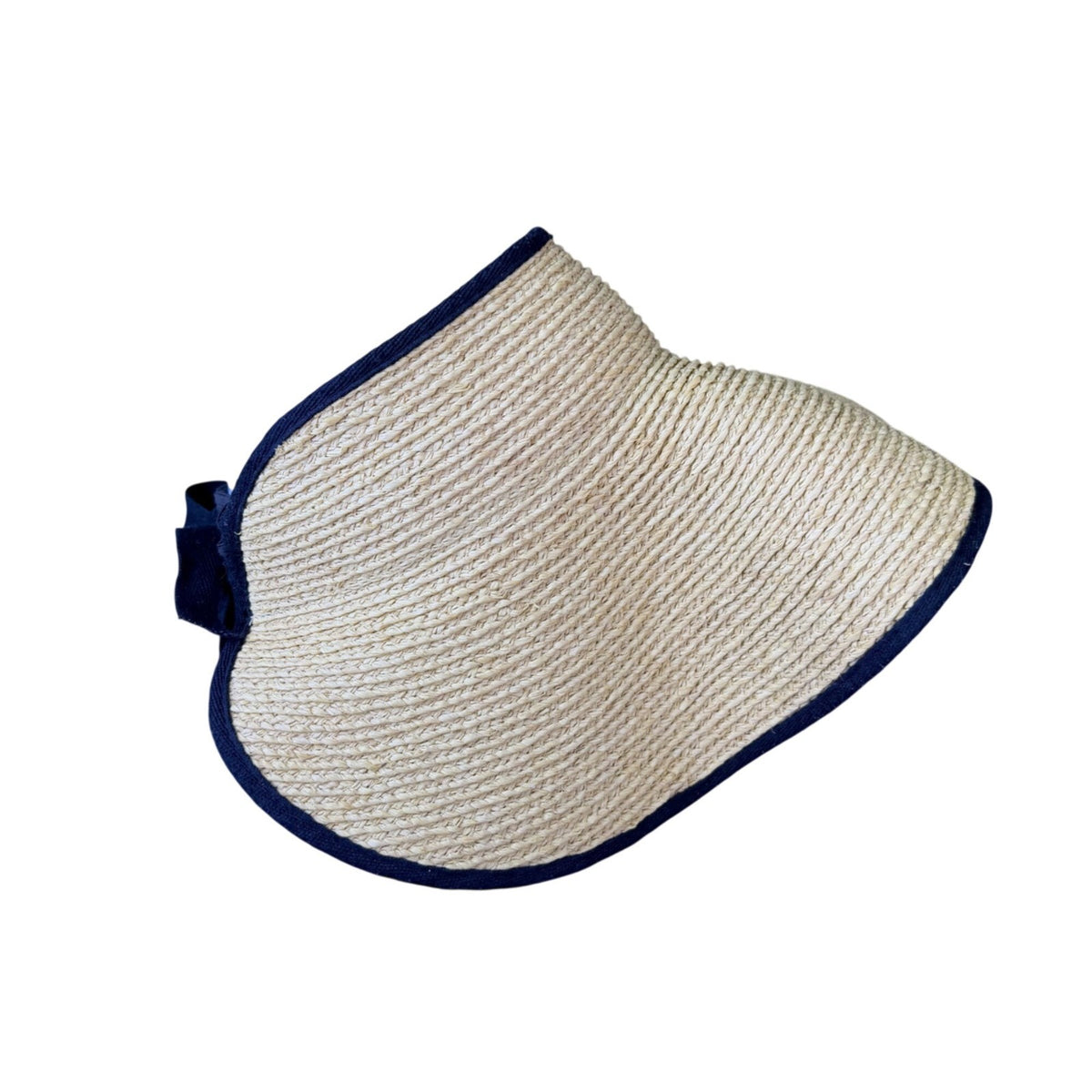 Helen Kaminski Womens Natural Raffia Straw Visor Hat With Black Trim
