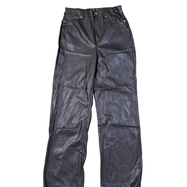 Justfab Womens Black Faux Leather Pants Size M