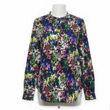 J. Crew Womens Multicolor Floral Print Long Sleeve Button-Down Blouse Size XS