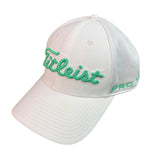 Titleist White/Green Polyester Golf Hat Small-Medium Fit