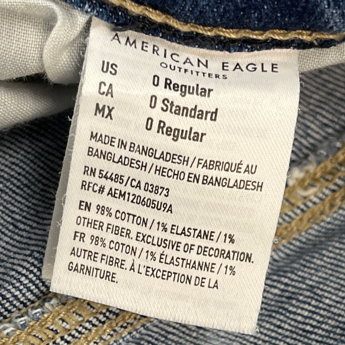 American Eagle Wide Leg Stretch Denim Jeans Womens Medium Wash Size 0