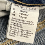American Eagle Wide Leg Stretch Denim Jeans Womens Medium Wash Size 0