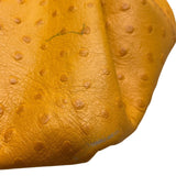 Kate Spade Women’s Yellow Faux Ostrich Leather Metallic Clasp Closure Tote Bag