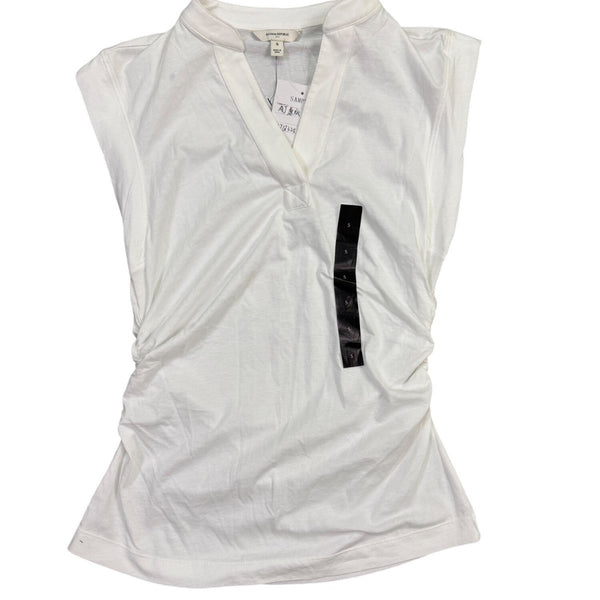 Banana Republic Womens White Sleeveless V-Neck Top Size S