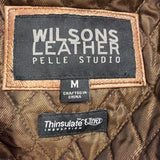 Wilsons Leather Womens Brown Genuine Leather Jacket Thinsulate Lining Sz M