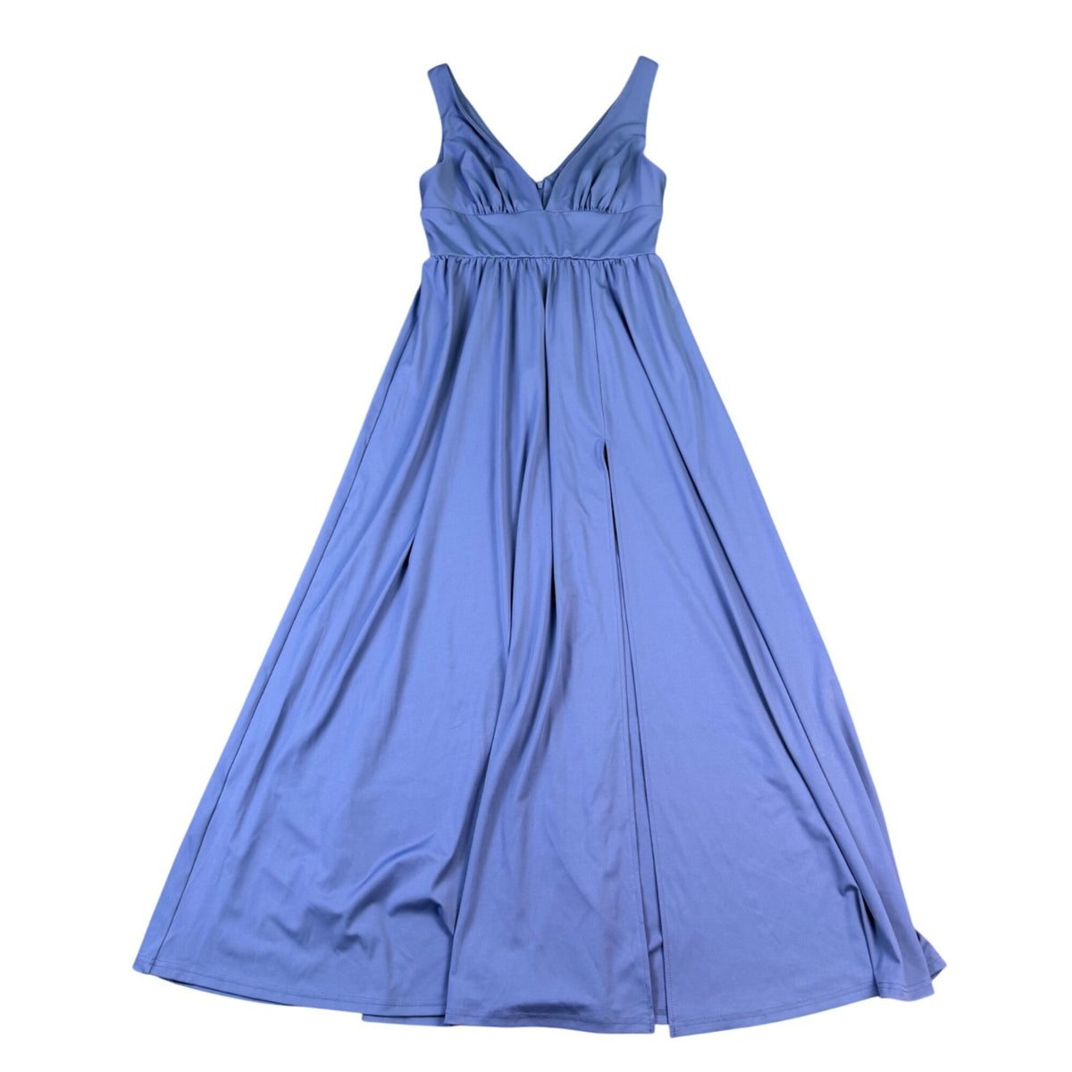 Ever Pretty Womens Blue V-Neck Maxi Dress Sleeveless Flowy Gown Size XL