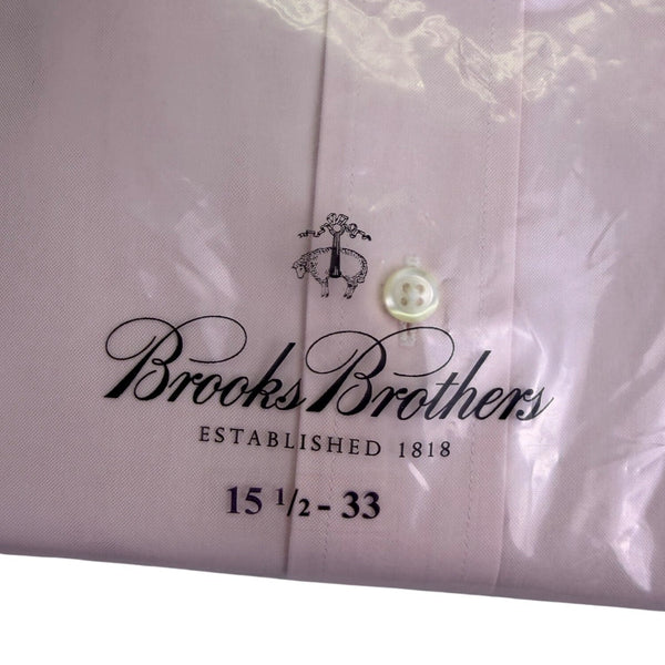 Brooks Brothers Mens Pink Non-Iron 100% Cotton Dress Shirt Sz 15 1/2-33
