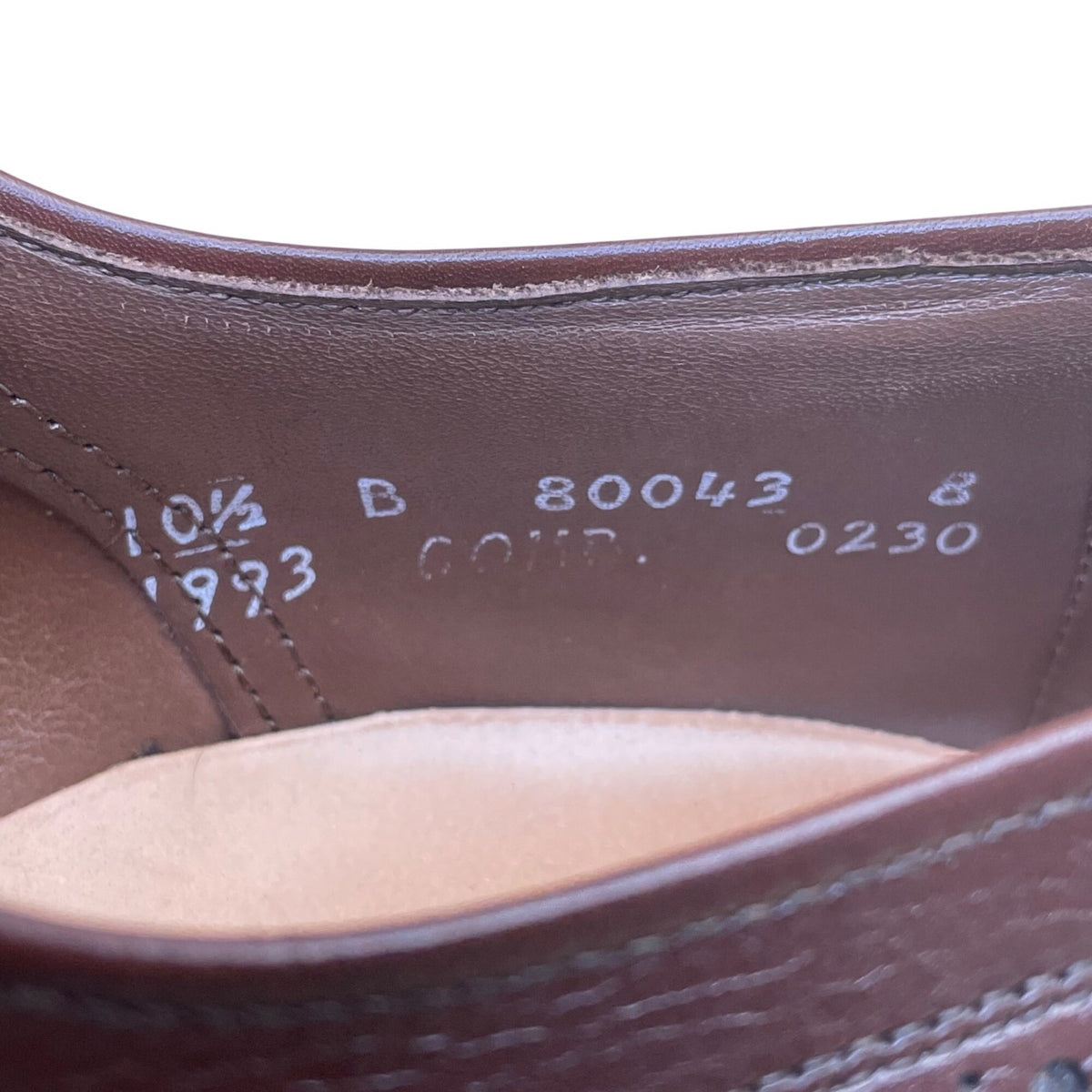 Allen Edmonds Men’s Brown Leather Lace-Up Wingtip Chester Dress Shoes Size 10.5