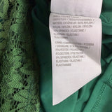 Dennis Basso Womens Green Lace Dress Half Bell Sleeves Size 16