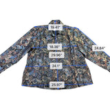 Drapers & Damons Womens Multicolor Paisley-Print Button-Up Blouse Size 1X