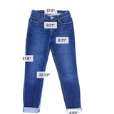 Paige Womens Blue Cotton Blend Verdugo Ankle Jeans Size 25