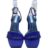 Franco Sarto Women’s Purple Suede Adjustable Strap Block Heel Sandals Size 7M