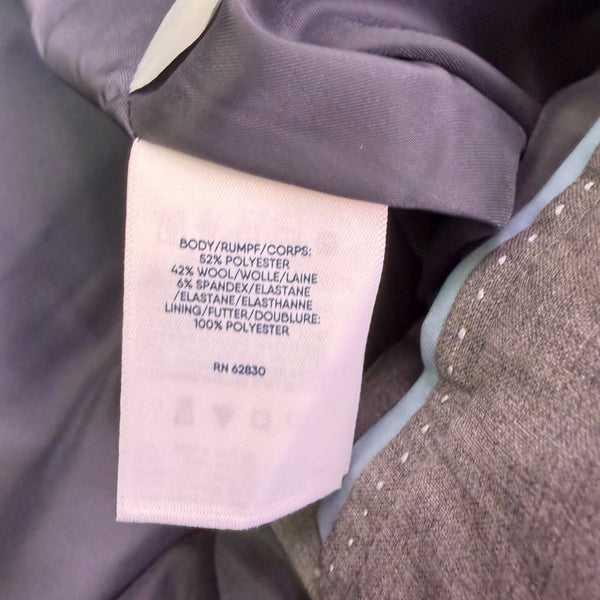 Lands End Womens Gray Flat-Front & Straight Fit Dress Pant Trousers Size 6