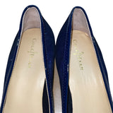 Cole Haan Women’s Cobalt Blue Sparkle & Patent Leather Milly Wedge Shoes Size 6B