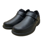 Orthofeet Men’s Black Leather Hook & Loop Strap Orthopedic Shoes Size 12 Medium